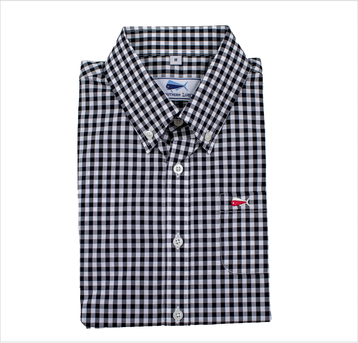 Men's Long Sleeve Sport Shirt - Midnight Gingham