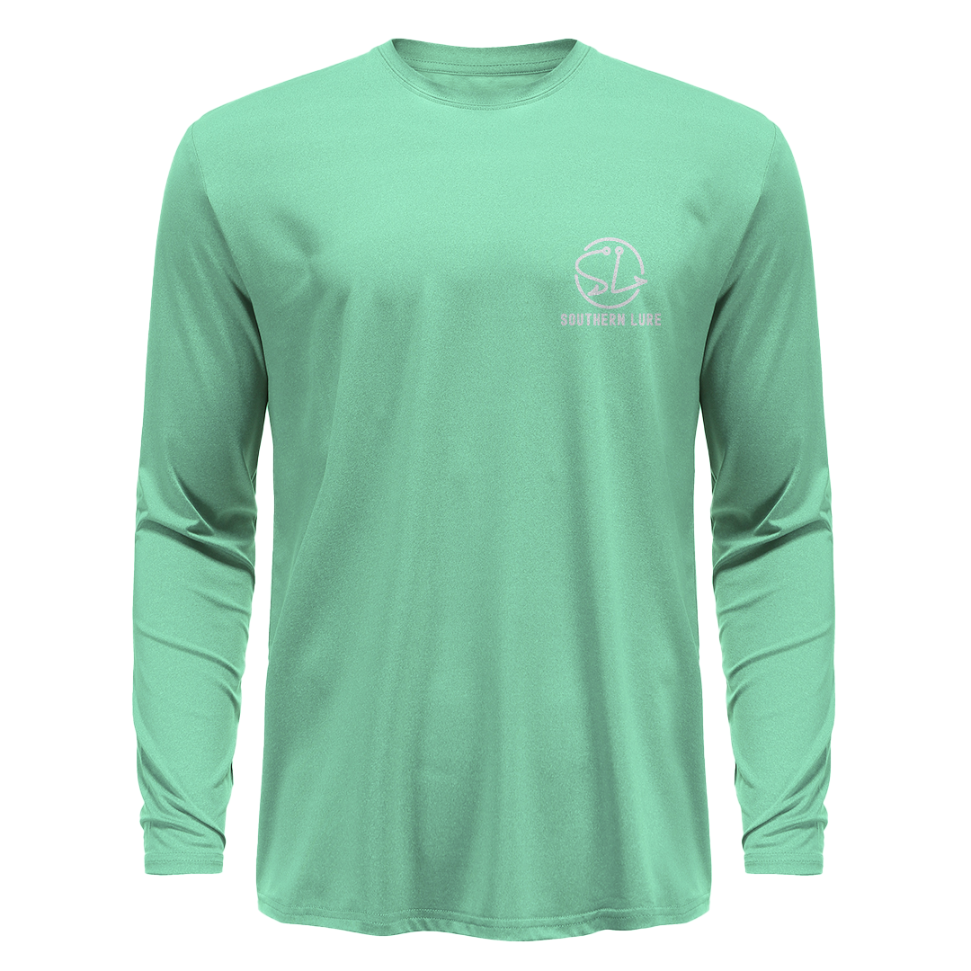 Youth & Toddler Long Sleeve UV50 Performance Tee Shirts - Solid - Mint