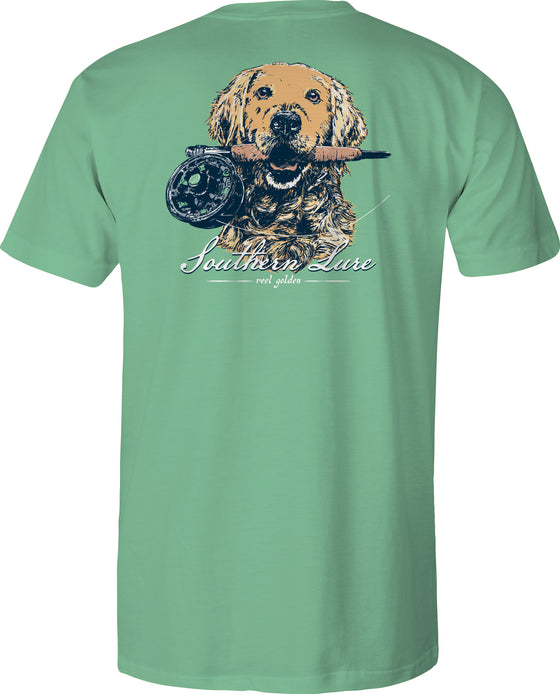 Adult Short Sleeve Tee Reel Golden - Seafoam