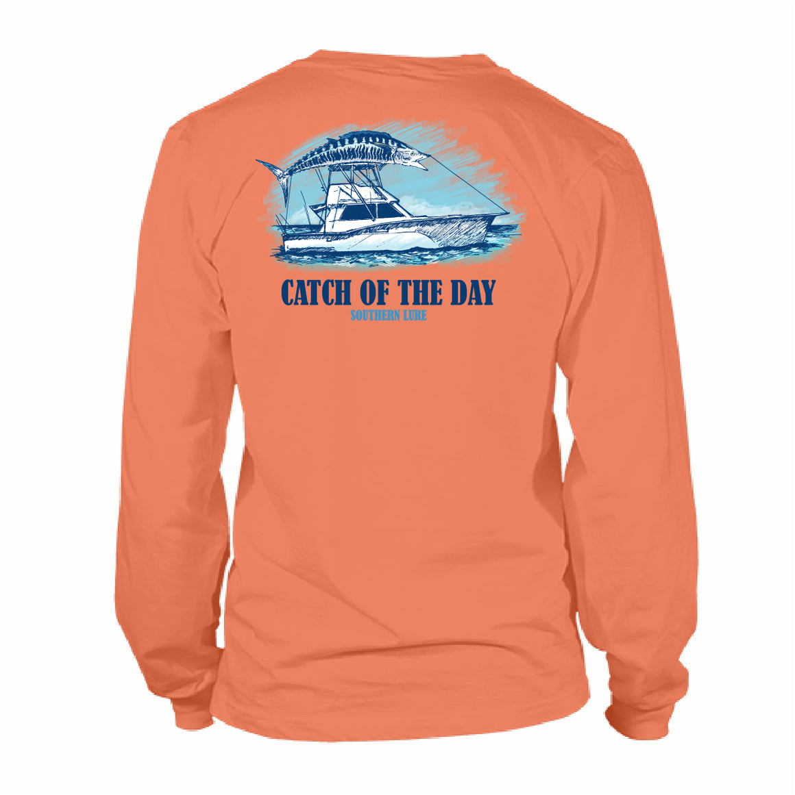 Youth Long Sleeve UV50 Performance Tee Shirt - Catch of the Day - Melon