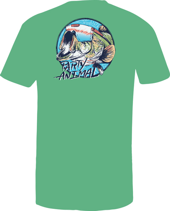 Youth & Toddler Short Sleeve Tee - Party Animal Bass - Seafoam