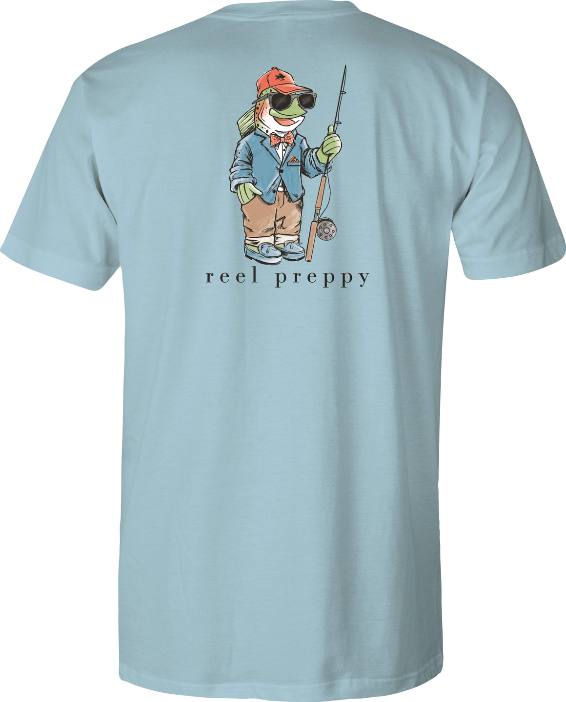 Adult Short Sleeve Tee Reel Preppy - Sky Blue