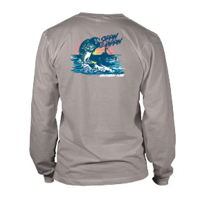 Men's Long Sleeve UV50 Performance Tee Sippin' & Rippin' - Granite