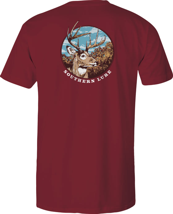 Adult Short Sleeve Tee Spotted - Burgundy