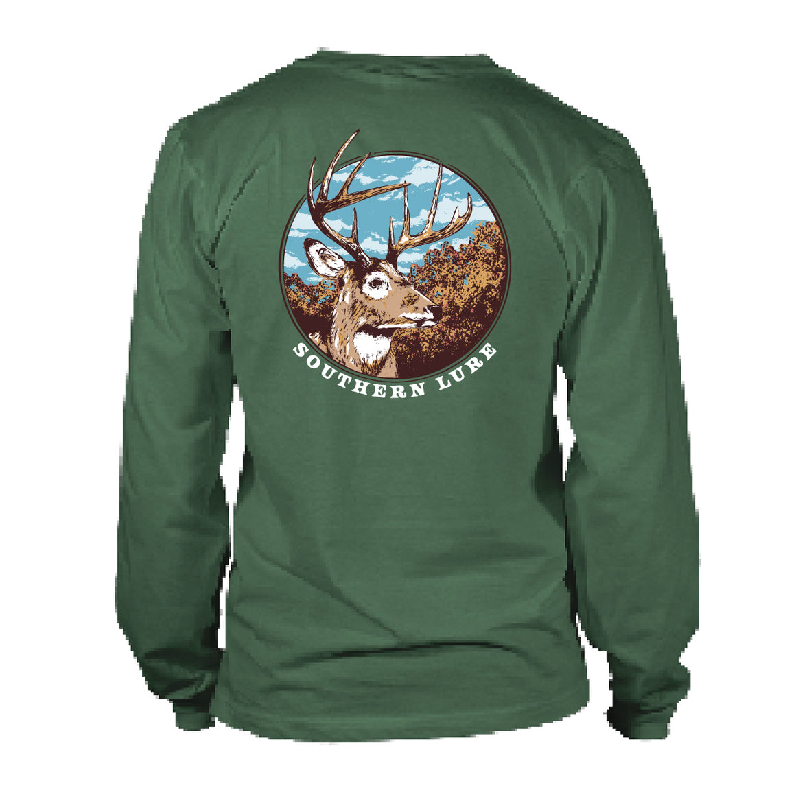 Youth - Long Sleeve Tee -  Spotted - Oak Green