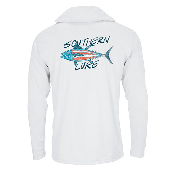 Men's Long Sleeve Hoodie UV50 Performance - SL USA - White