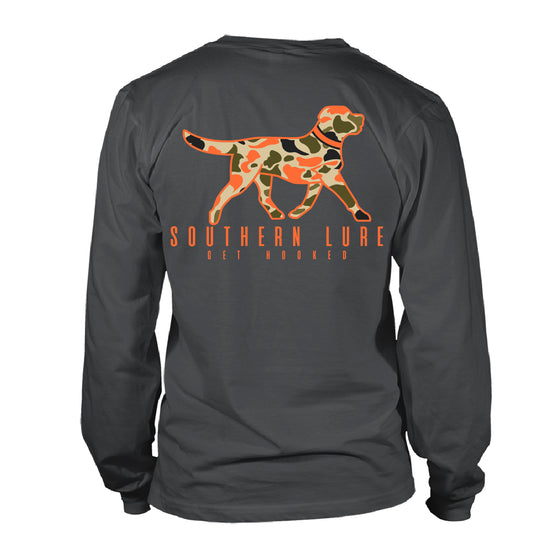 Adult Long Sleeve Tee - Walking Camo Lab - Black Wash