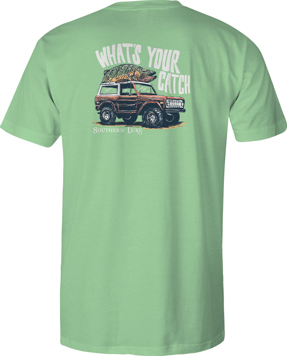 Youth Short Sleeve Tee - What's Your Catch Bronco - Mint