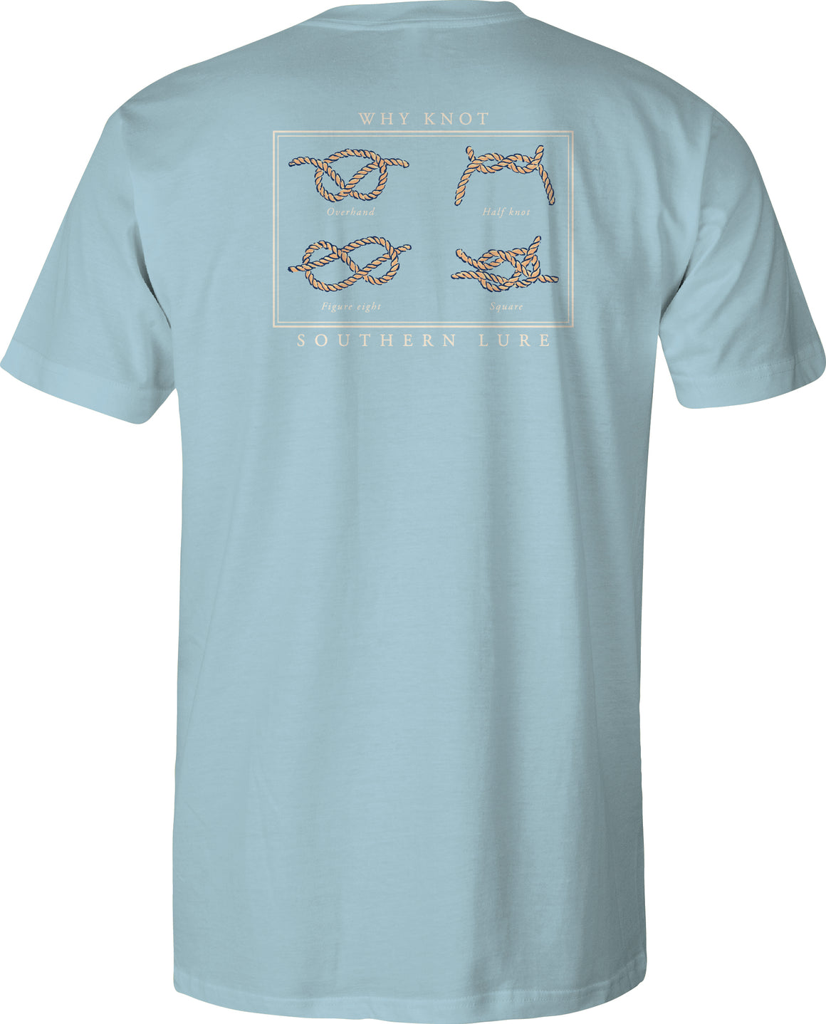 Adult Short Sleeve Tee Why Knot - Sky Blue