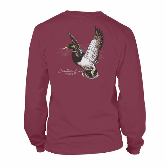 Youth & Toddler - Long Sleeve Tee - Winging It - Burgandy