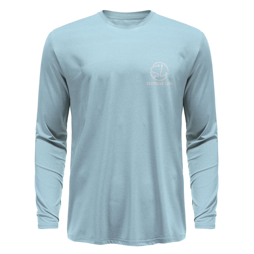 Youth & Toddler Long Sleeve UV50 Performance Tee Shirts - Solid - Sky Blue