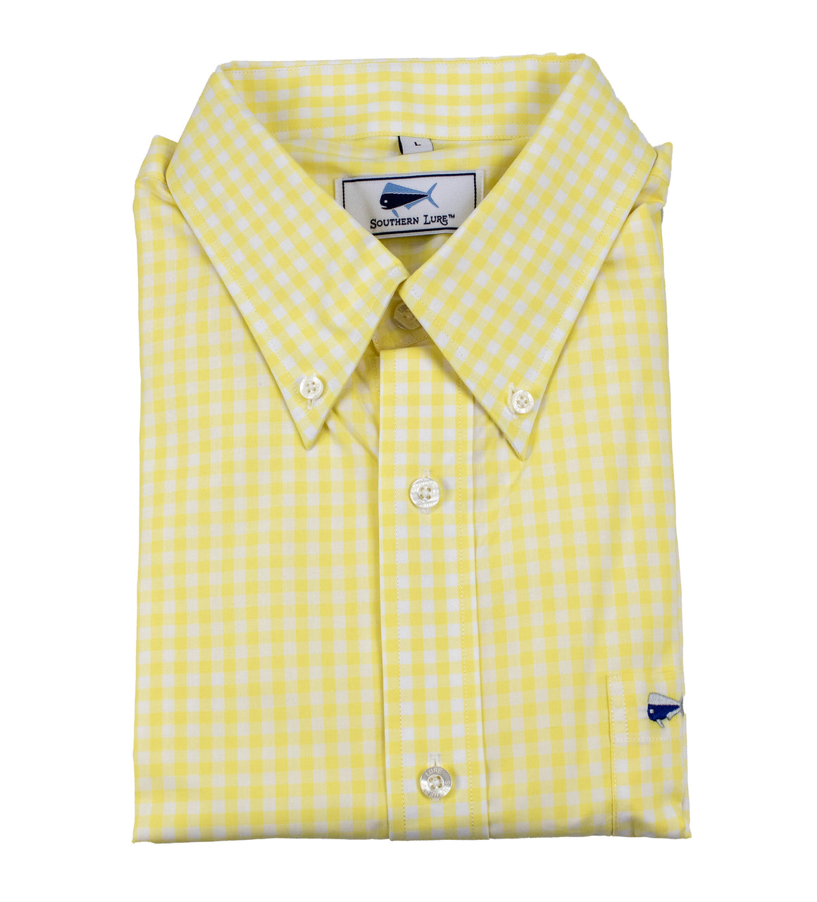 Toddler Short Sleeve Woven Sport Shirt - Spring Yellow Gingham