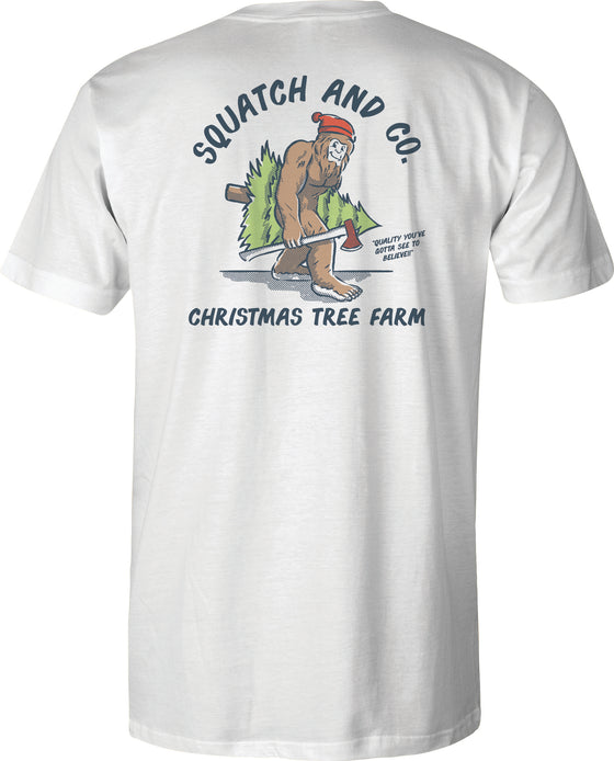 Short Sleeve Cotton Tee - Squatch & Co - White