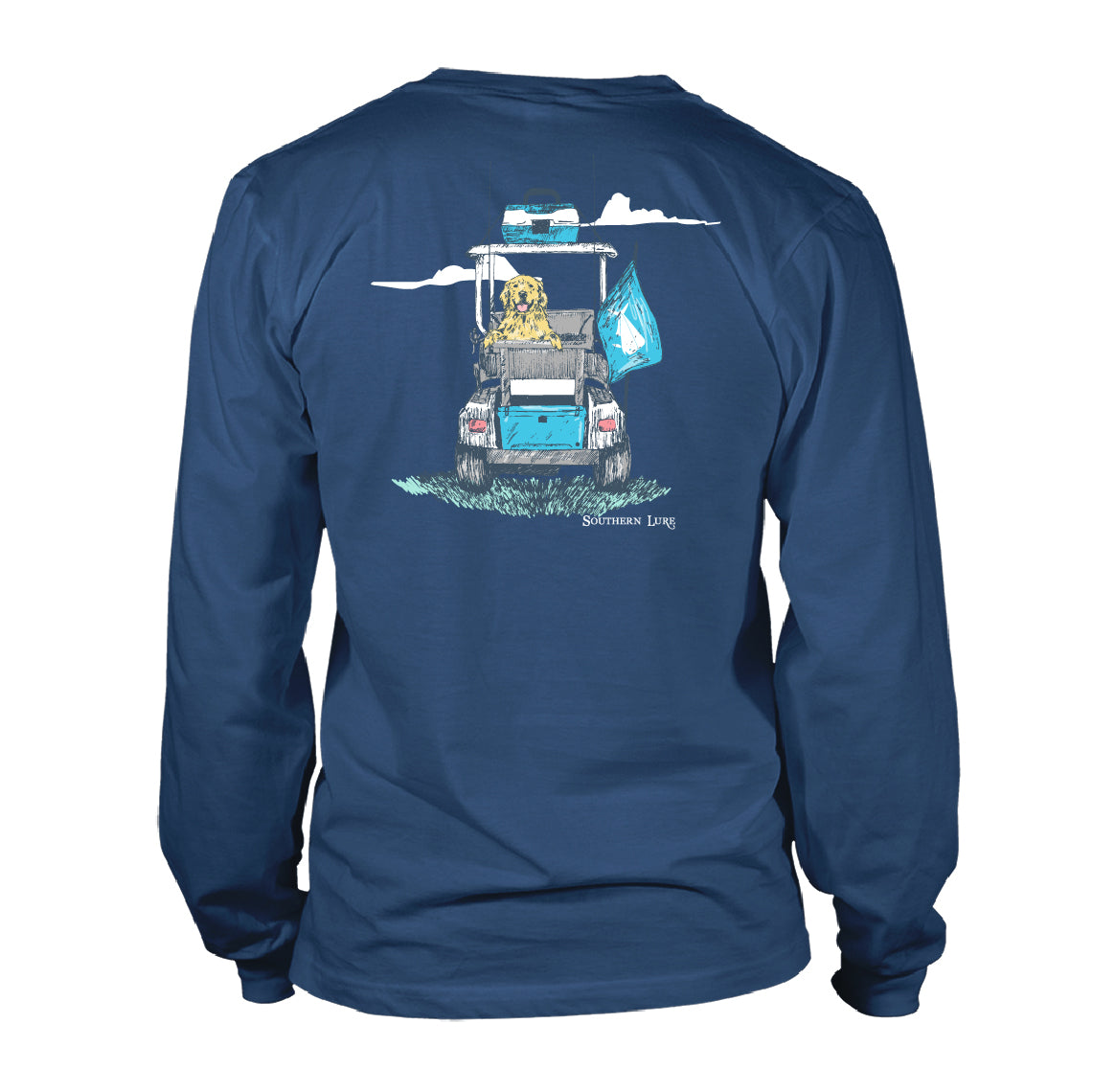 Long Sleeve Cotton T shirt - Fishing Cart Slate
