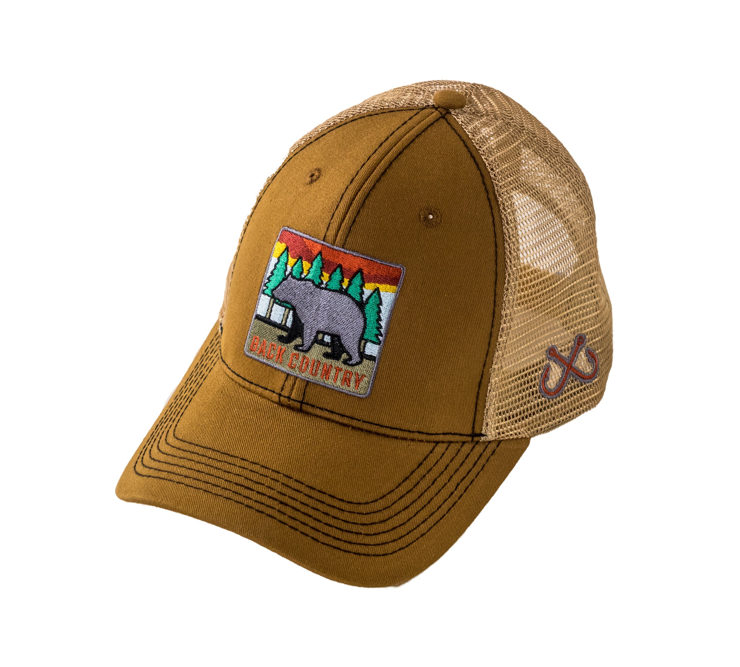 Youth - Trucker Hat - Back Country Bear - Camel/Tan - Southern Lure