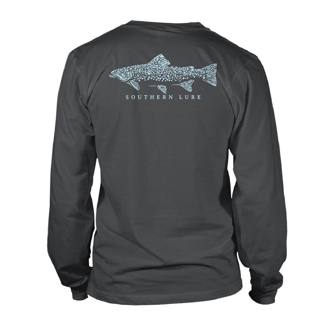 Adult Long Sleeve Cotton T shirt - Stamped Trout